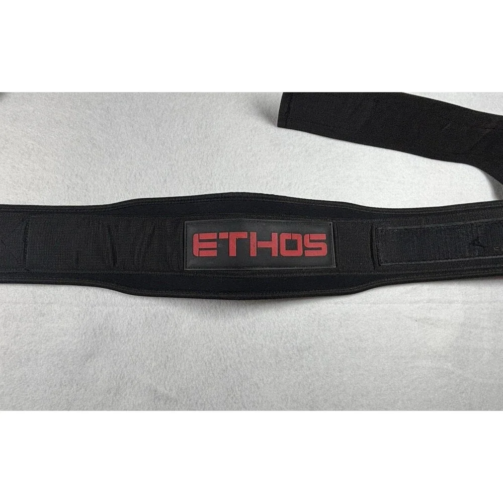 ETHOS Axis Weightlifting Belt Size Large 34-38 Black Nylon Gym CrossFit EUC